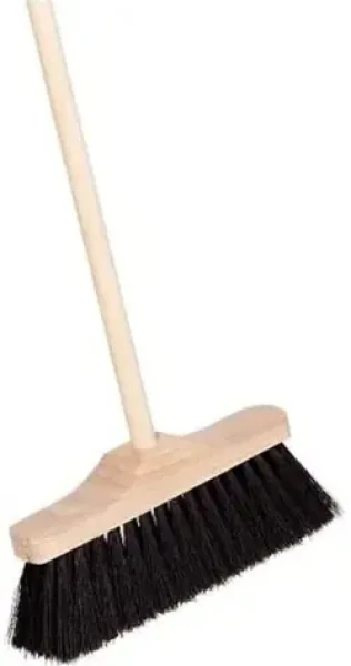 GOKI Dětský smeták s černými štětinami 65cm