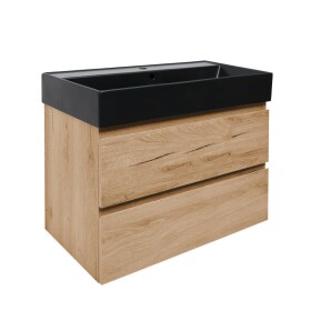 Koupelnová skříňka s umyvadlem SAT B-Way 79x50x45 cm dub mat BWAY80OAKU4B BWAY80OAKU4B