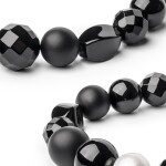 Náramek Maura - sladkovodní perla, Onyx, Černá 20 cm + 4 cm (prodloužení)