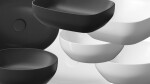 CERSANIT - Umyvadlo na desku LARGA ROUND ANTHRACITE MAT(40X40) K677-019