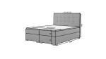 Boxspring Inez Rozměr: 140 x 200 cm, látka: Soft 11