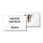 Djois jmenovka s kombinovaným úchytem, 40 x 75 mm, PET, transparentní, 50 ks