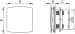 MEXEN - AXS 100 koupelnový ventilátor, stříbrná W9601-100-11