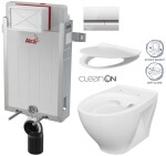 ALCADRAIN Renovmodul - předstěnový instalační systém s chromovým tlačítkem M1721 + WC CERSANIT CLEANON MODUO + SEDÁTKO AM115/1000 M1721 MO1