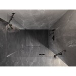 MEXEN/S - Lunar sprchový kout dveře křídlové pravá 100 x 80, transparent, grafit kartáčovaná 834-100-080-66-00-P