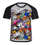 Dětské volné triko ETAPE BOOM, černá/grafika (velikost 116/122)