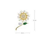 Brož Swarovski Elements Ricarda - design sedmikrásky, Zlatá