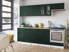 FRONTI Kuchyňská linka BERIZA CHOCO 240cm - Green
