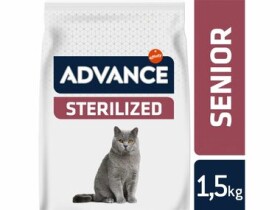 ADVANCE CAT Sterilized Senior 1.5kg / Superprémiové krmivo (granule) / pro sterilizované kočky starší 10 let (8410650173917)