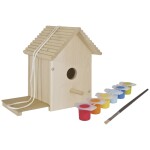 Eichhorn dřevěná ptačí budka Outdoor Birdhouse Poskládej a vymaluj se štětcem a barvami