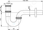 RAVAK - Odtokové systémy Umyvadlový trubkový sifon, chrom X01436