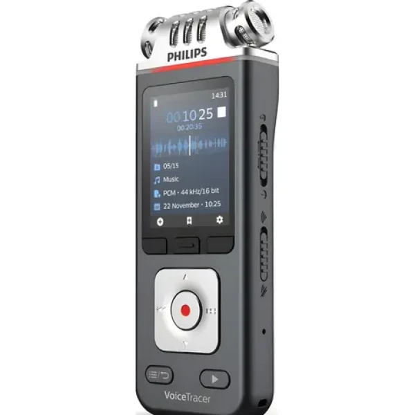 Philips DVT6115 / Diktafon / Paměť 8GB / USB-C / microSDHC max. 32GB / 3 mikrofony (DVT6115)