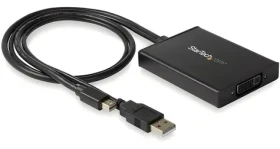 StarTech adaptér Mini DisplayPort na Dual-Link DVI-I černá / 2560x1600 px / 144 Hz / napájení USB (MDP2DVID2)