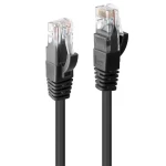 Lindy Cat6 U/UTP černá 1 m / Patch kabel / RJ-45 / Stíněné konektory (48077)