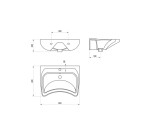 RAVAK - Safe Umyvadlo bezbariérové 60x49 cm, s přepadem, otvor pro baterii, bílá XJX01160006