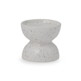 Storefactory Keramický svícínek Högalid Vanilla 9 cm, šedá barva, bílá barva, keramika