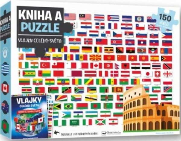 Kniha puzzle Vlajky celého světa