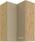 Horní rohová skříňka Artisan 60x60 GN-90 2F (90°) Barva korpusu: Dub artisan, Barva dvířek: Krémový lesk