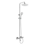 Mereo Termostatická vanová baterie talířovou kulatou sprchou, bílá CB60101TSH