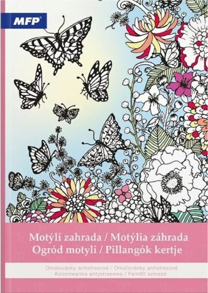 Omalovánky antistresové Motýlí zahrada 210x290mm/32s