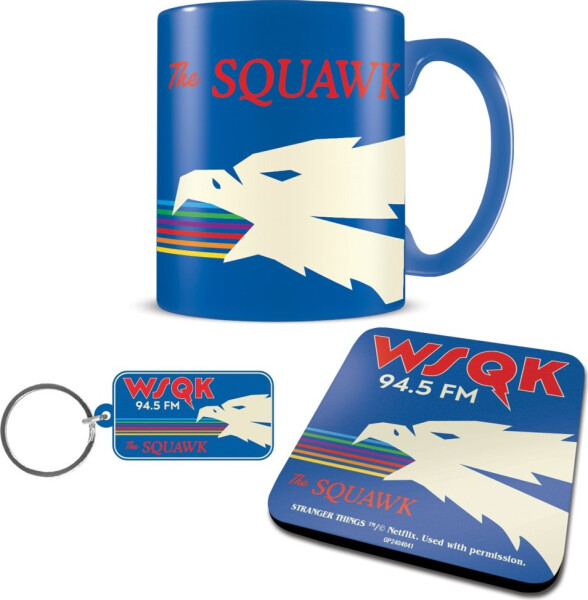 Stranger Things dárkový set (hrnek, podtácek a klíčenka) - WSQK - EPEE
