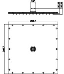 NOVASERVIS - Pevná sprcha nerez čtverec "tropický déšť" 300 mm chrom RUPV/246,0