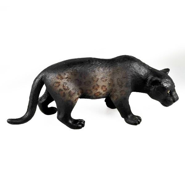 B - Figurka Levhart skvrnitý černý panter 11,5 cm