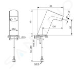 IDEAL STANDARD - Intelliflow Elektronický umyvadlový ventil, bateriové napájení, Black Onyx A7859B3