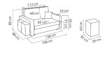 Rozkládací křeslo Viva Home II graphite