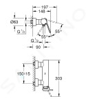 GROHE - Plus Sprchová baterie, kartáčovaný Hard Graphite 33577AL3