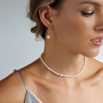 Perlový náhrdelník Helene - pravé perly, stříbro 925/1000, Stříbrná 37 cm + 3 cm (prodloužení) Bílá