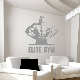 Samolepka Elite Gym Barva: šedá, Velikost: 100 x 106 cm