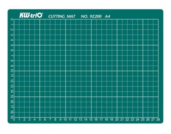 Řezací podložka KW-triO A4 9Z200 pro řezání odlamovacím nebo rotačním nožem zelená