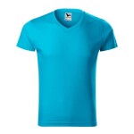 Triko krátký rukáv slim V-neck