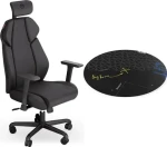Endorfy Meta BK černá + FP110C / Herní set / textil / nastavitelná / nosnost 120 kg / podložka průměr 110 cm (M-9140530)