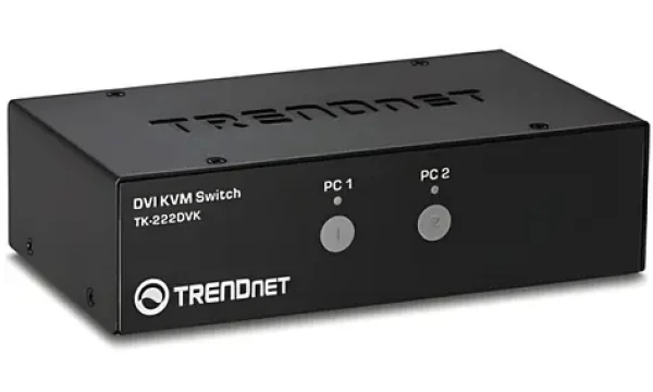 TRENDnet TK-222DVK / KVM přepínač / 2-Port / DVI-I / USB Hub / Audio (TK-222DVK)