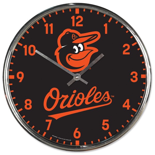 Hodiny Baltimore Orioles MLB Chrome Team Design
