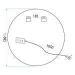 REA - Zrcadlo LED 70cm BAS HOM-05519