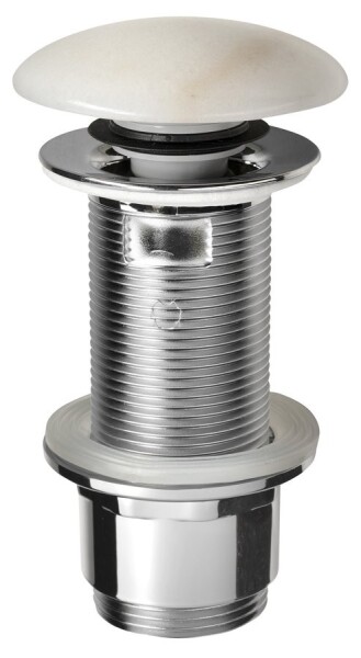 SAPHO - BLOK umyvadlová výpust 5/4“, click-clack, zátka leštěný bílý mramor 2401-921