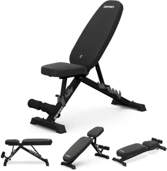 ZIPRO Jacked Posilovací lavice černá / nosnost uživatele 120 kg / celková nosnost lavice 230 kg (11926648)