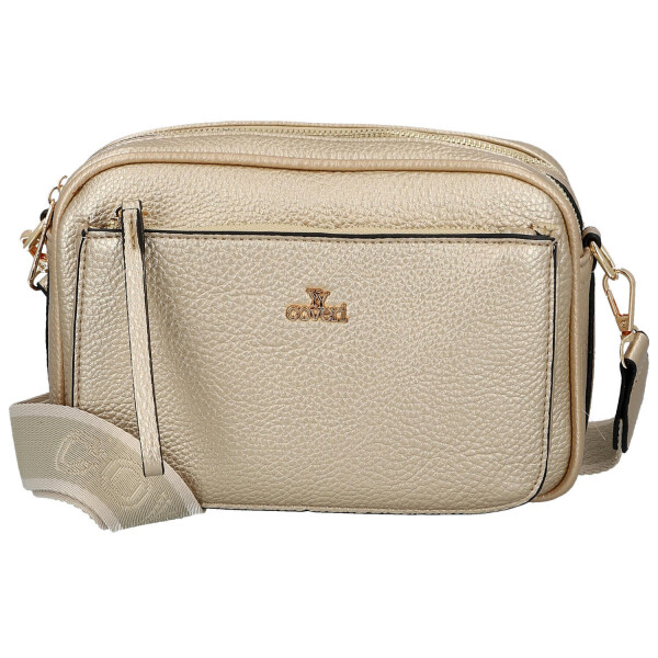 Stylová dámská koženková crossbody kabelka Aliana, zlatá