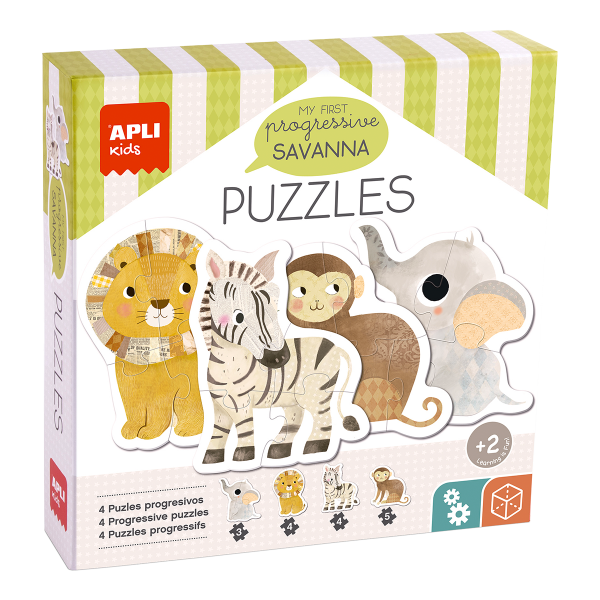 Edukační puzzle Apli - My First Savannah, 16 ks, 2+