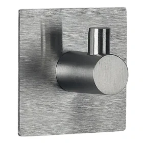 Spirella METI hranatý samolepící háček kartáčovaná nerezová ocel / 45 x 45 mm (7610583139375)