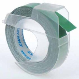 Obchod Šetřílek Dymo 3D S0898160, 9mm, bílý tisk/zelený podklad - 10ks, originální páska