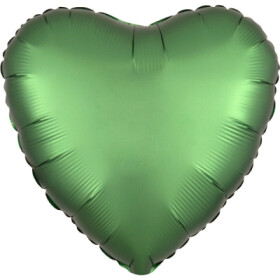 Balónek srdce satin zelený