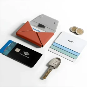 Moft Agile Travel MagSafe hnědá / Peněženka / MagSafe / Stojánek / 8 karet / RFID ochrana (MB005S-1-CLRD)