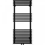 CERANO - Koupelnový elektrický radiátorový set Luigi - 600W - černá matná - 1200x500 mm CER-680557