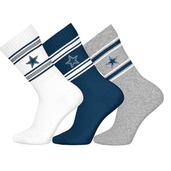 Pánské ponožky Dallas Cowboys NFL Team Set Crew (3 páry) Velikost: 43–46