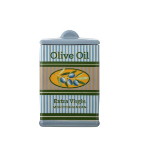 Bloomingville Keramická dóza Stefano Olive Oil 1 l, modrá barva, keramika