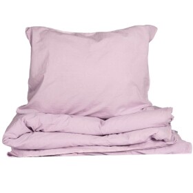 Storefactory Povlečení z organické bavlny Crinkle Creamy Violet 150 × 210 cm, růžová barva, textil